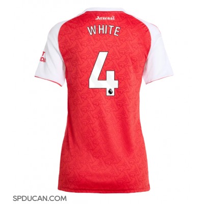 Zenski Nogometni Dres Arsenal Ben White #4 Domaci 2025-26 Kratak Rukav Zenski Nogometni Dres Arsenal Ben White #4 Domaci 2025-26 Kratak Rukav